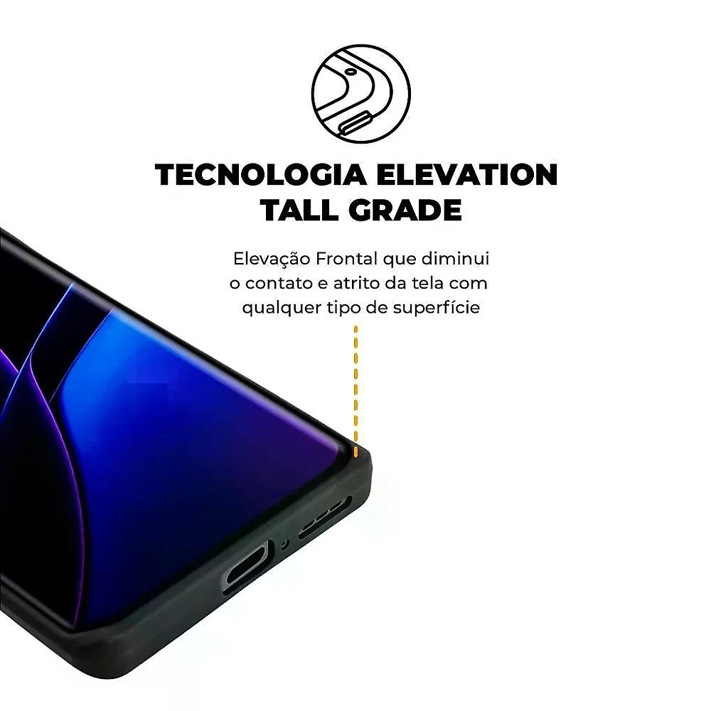 Kit Capa para Celular Gshield Silicon Veloz com Película Hydrogel HD para Motorola Moto Edge 40 1