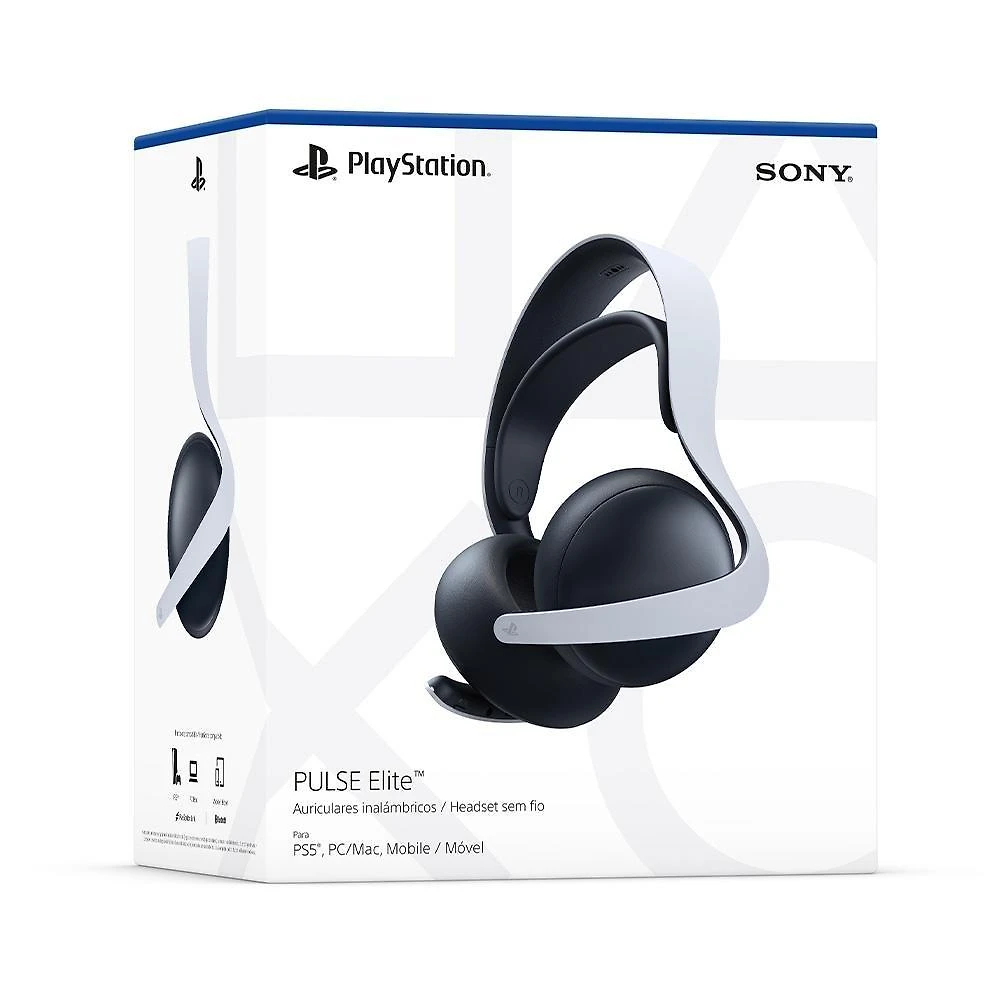 Miniatura Headset sem fio Gamer Sony Pulse Elite, Bluetooth, PS5, Branco - CFI-ZWH2L