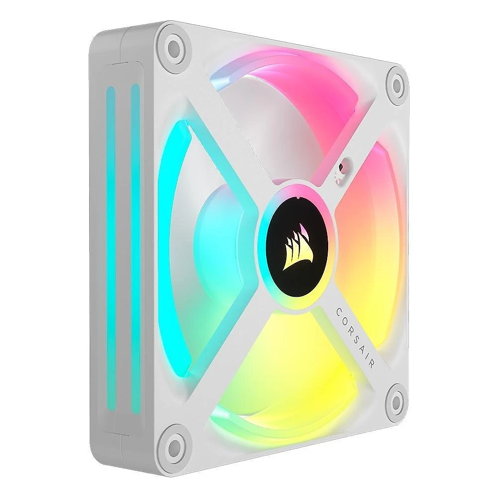 Kit Com 3 Ventoinhas Corsair iCUE LINK QX120, 120mm, RGB, Branco - CO-9051006-WW