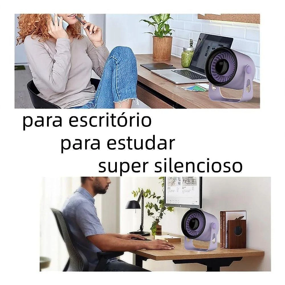 Ventilador de Mesa Ezra USB 100 Velocidades Bivolt