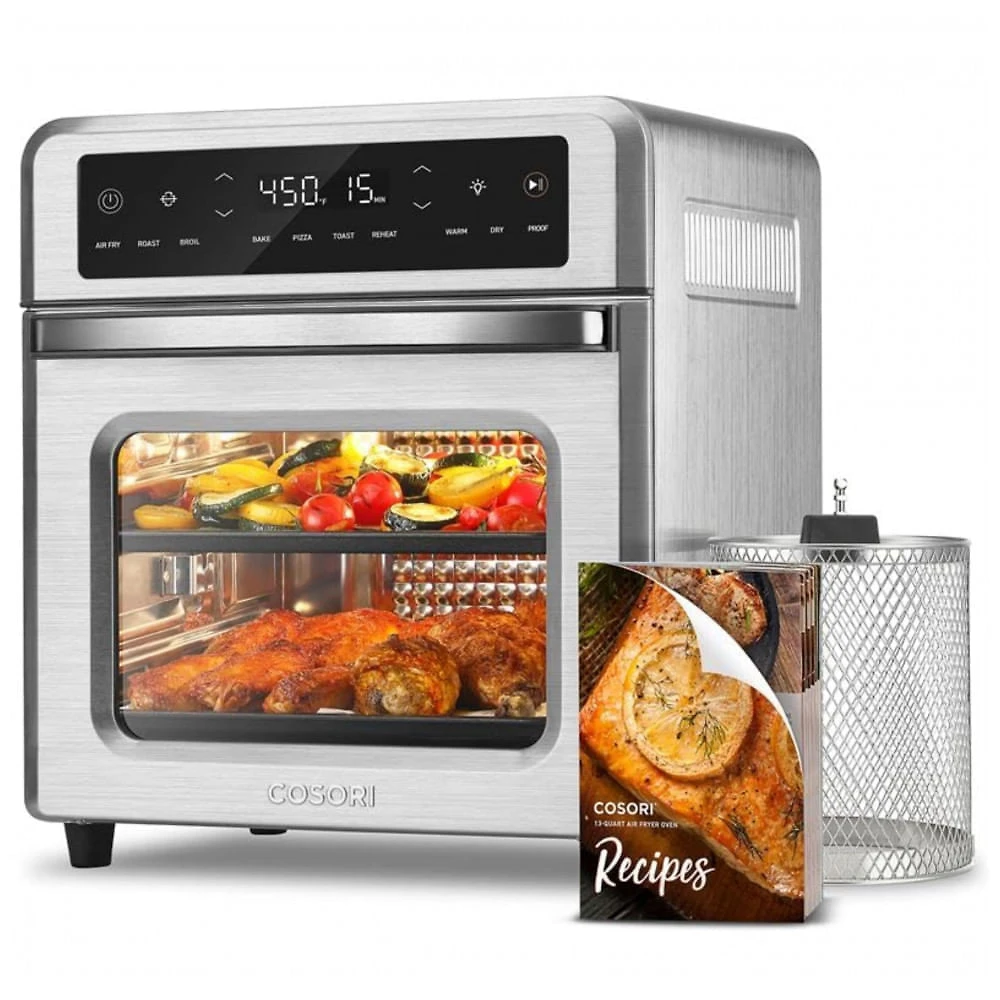 Fritadeira a Ar Forno Cosori CAF-R121-SUS 13 Qt 12,3 L 11-em-1 com Rotisserie 1800W 120V