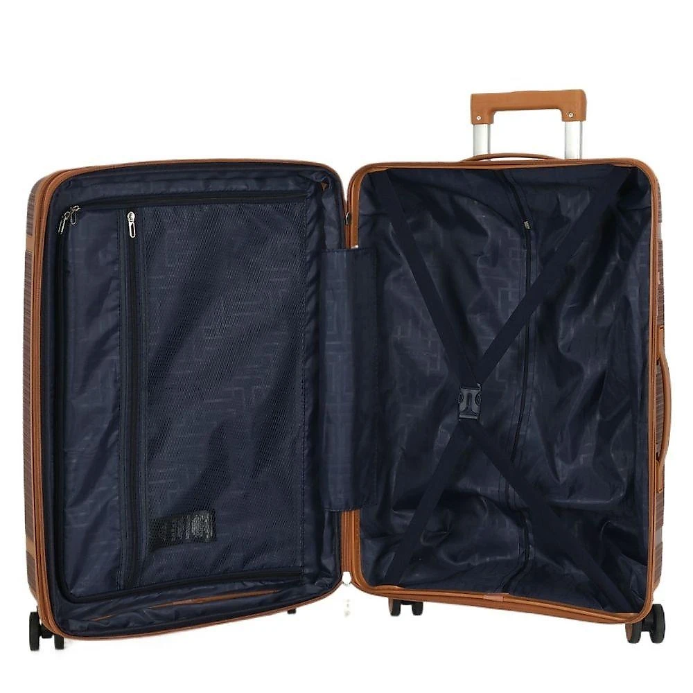 Mala de Viagem Grande 115L Polipropileno Expansiva Copenhagen Marrom Polo King