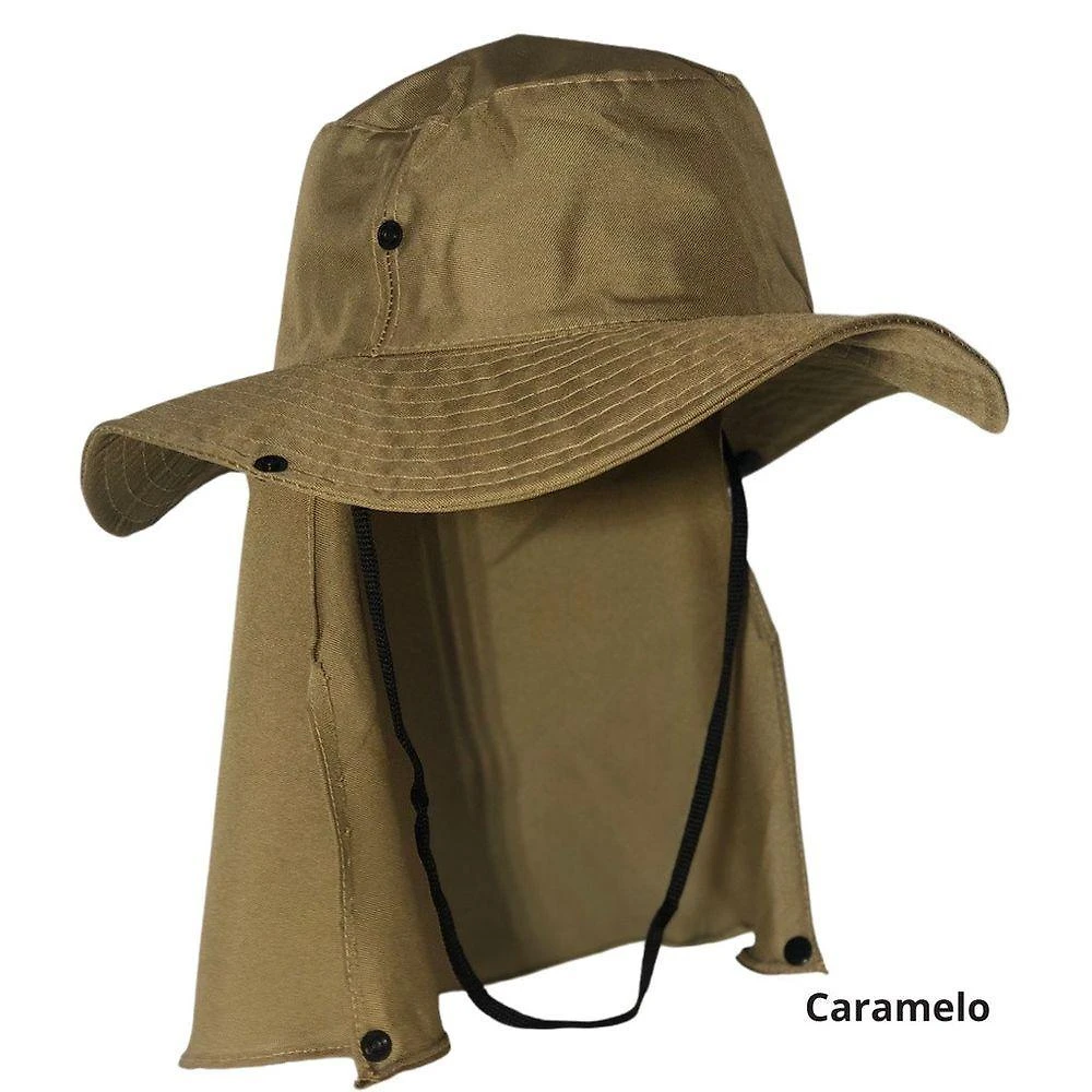 Kit 2 Chapéu Pescador Australiano OEM 100% Poliéster Tamanho Único Caramelo Unissex