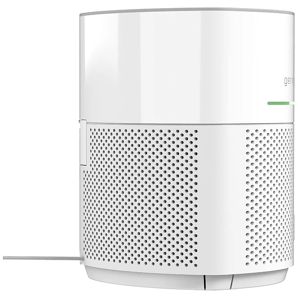 Purificador de Ar para Ambientes até 96m² com Filtro HEPA, Sensor de Qualidade, Luz UV-C e Saida de Ar em 360º, 110V, GermGuardian AC3000W, Branco 110v