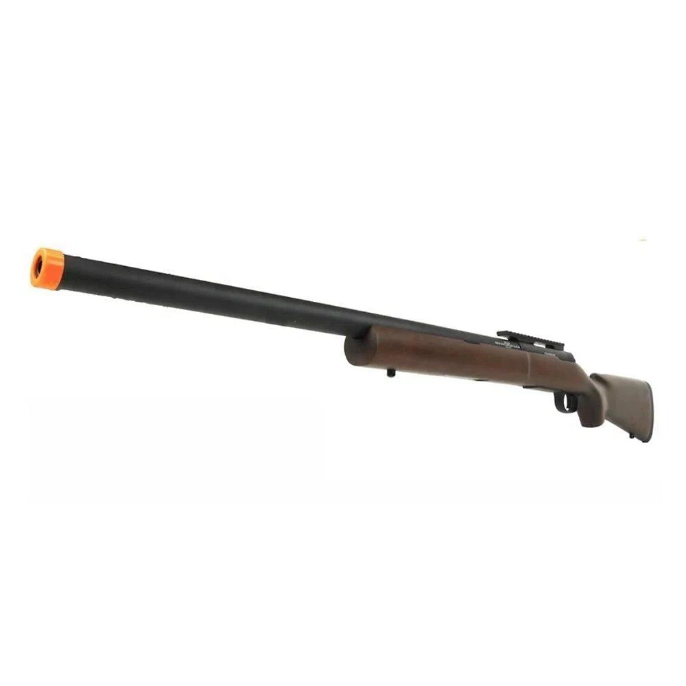 Rifle Airsoft Sniper M24 Storm Wood + Luneta 4x32 + Capa