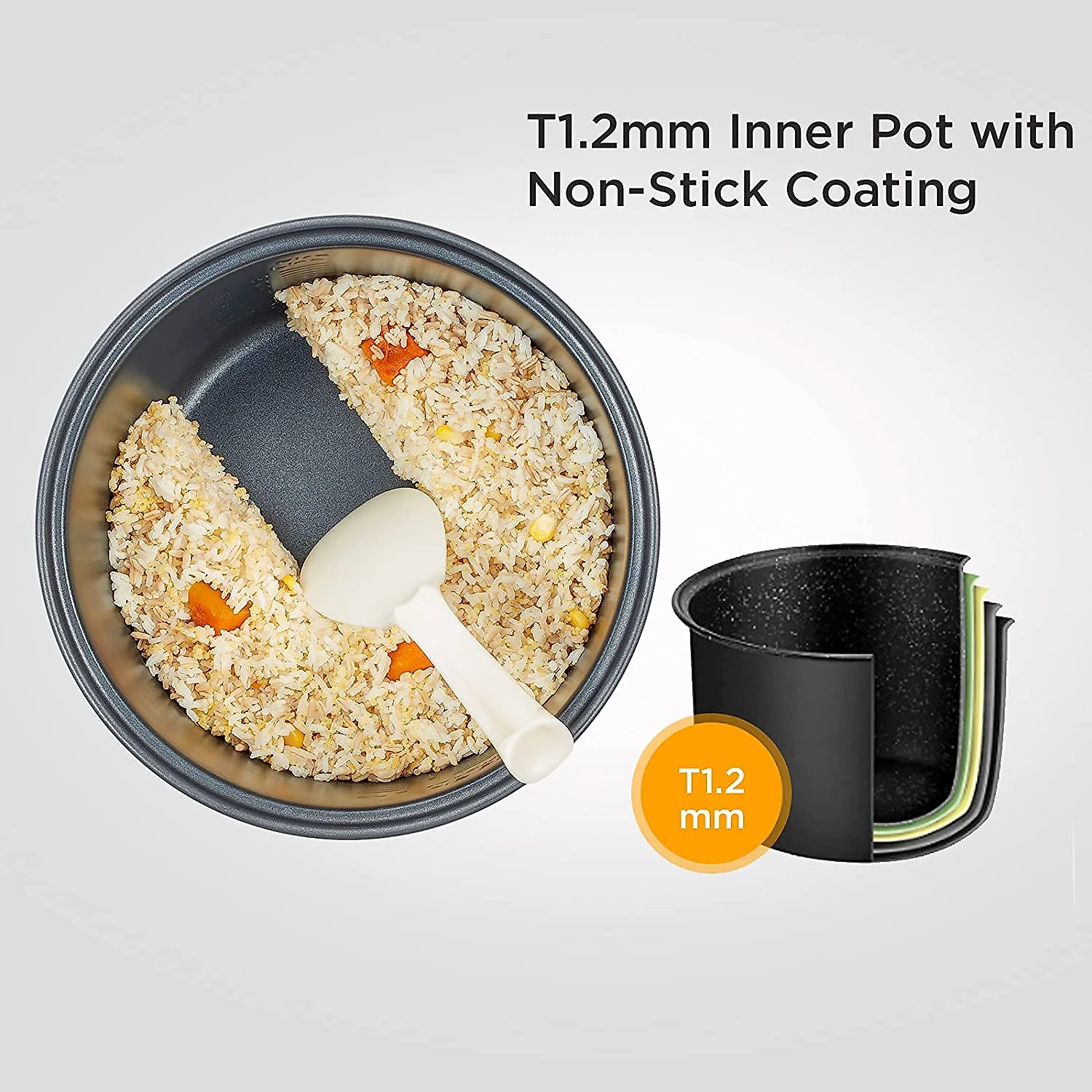 COMFEE Rice Cooker 6in1 Stainless Steel Multi Cooker Slow Cooker Steamer Saute and Warmer 2 QT 8 Cups Cooked Brown Rice Quinoa and Oatmeal 6 OneTouch Programs