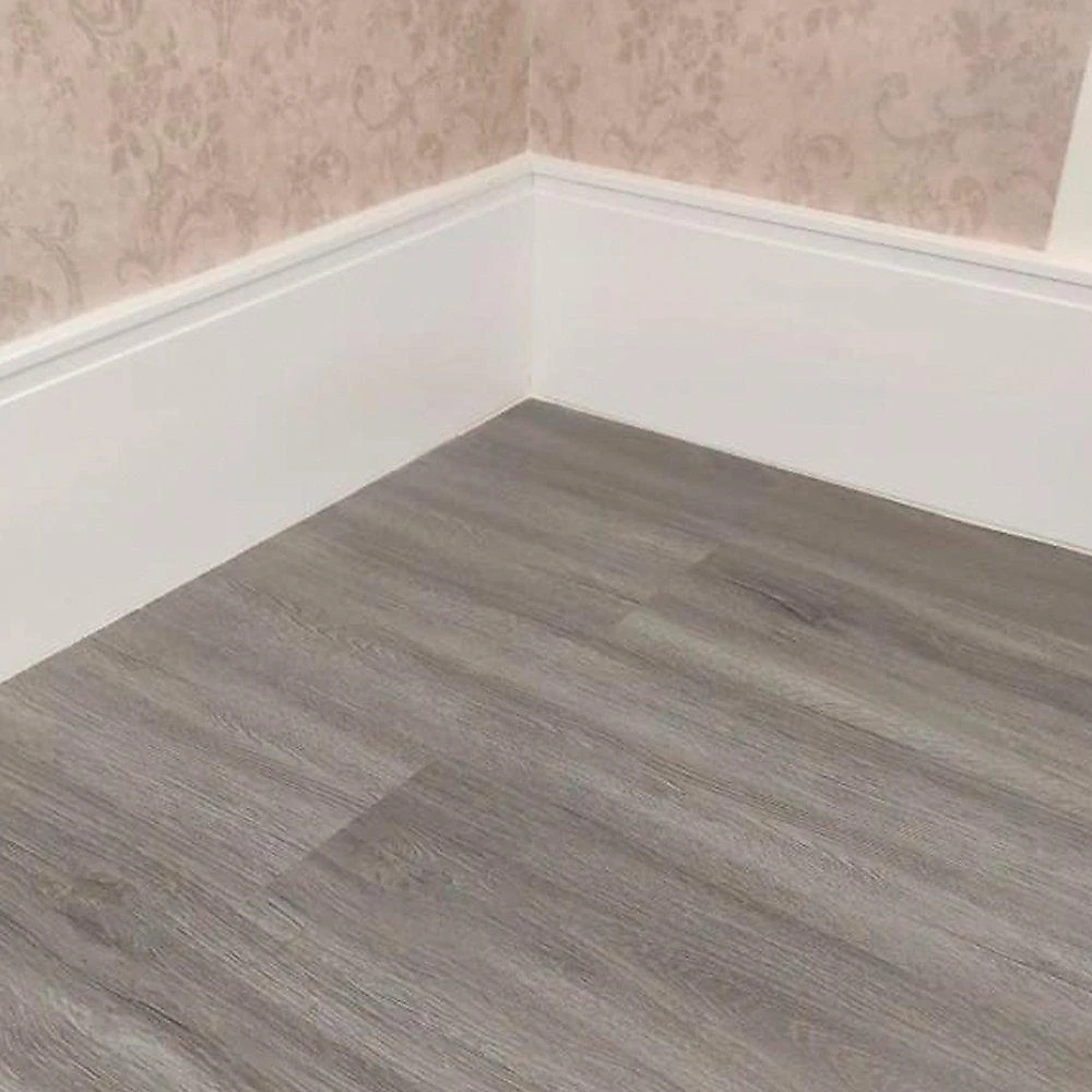 Rodapé de Poliestireno Frisado 15cm X 2,40m Rende 2,40 Metros Casa Grassi Rodapé de Poliestireno 15cm x 15mm Frisado Metro Linear Casa Grassi Branco