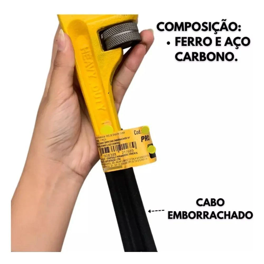 Chave Grifo Profissional 10 Polegadas Ajustável Cabo Emborrachado Aço Startools webcontinental-7908348211641