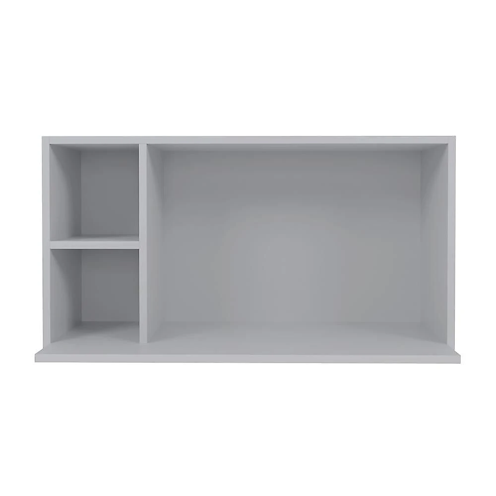 Suporte Microondas Aéreo 81cm Com Nicho Adega Miami Cinza Claro - Lumil