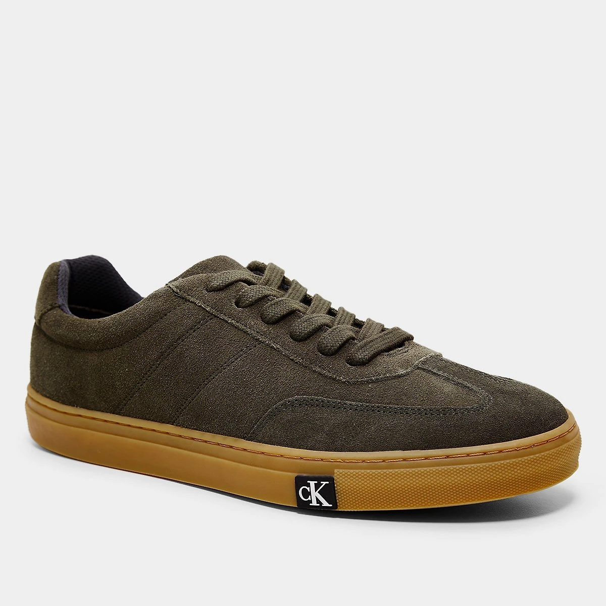 Miniatura Tênis Calvin Klein Project Camurça Masculino Verde Militar - 37