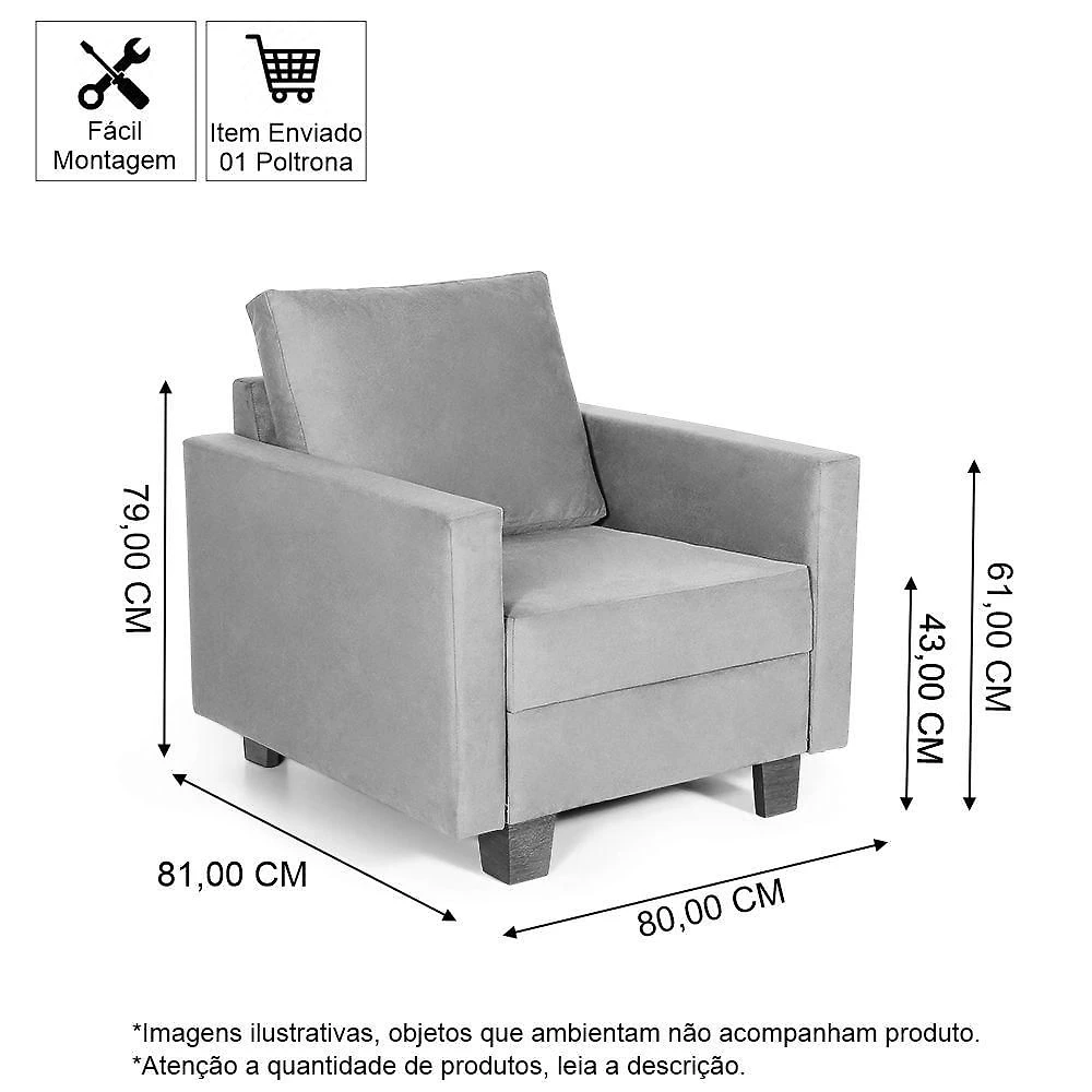 Miniatura Conjunto Sofá 1,60 2 Lugares E Poltrona Plaza Marrom Claro - Straub Web