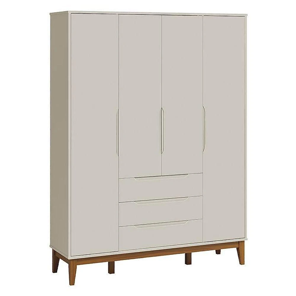 Quarto de Bebê Elfe Classic e Danny 4 Portas 3 Gavetas MDF Amadeirado Reller Móveis
