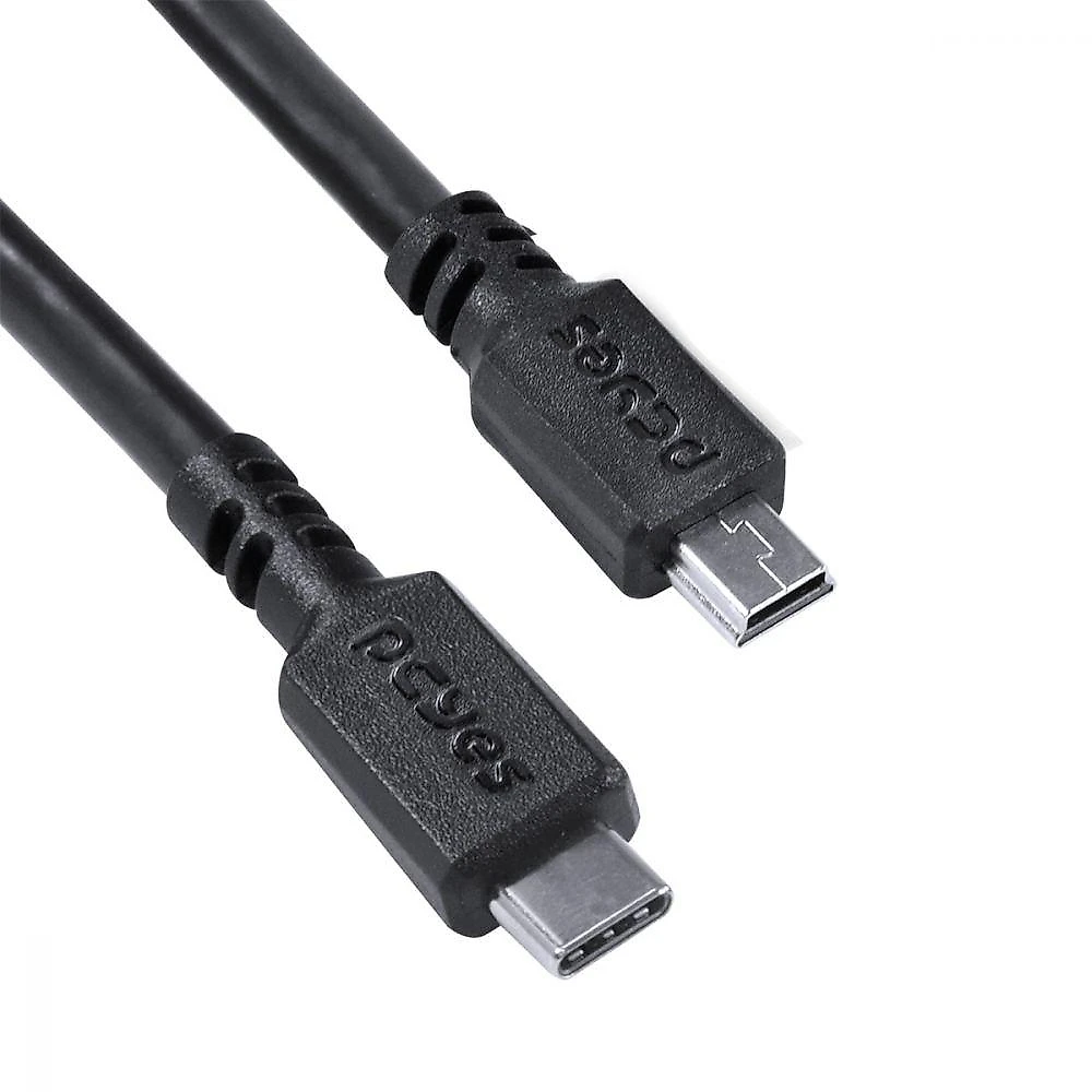 Cabo Usb Tipo C Para Mini Usb B 2.0 Para Type C Tipo C 1 Metro Preto - Pucmbp-1