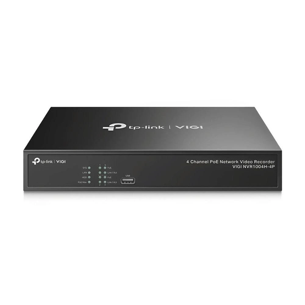 Gravador de Vídeo em Rede Tp-Link Vigi NVR1004H-4P NVR Poe+ 4 Canais com Saída HDMI 4K