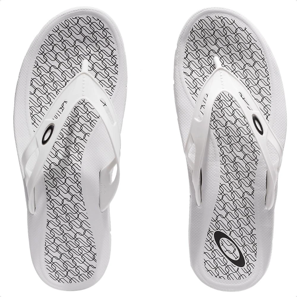 Chinelo Oakley Operative Heritage Masculino Branco / Preto - 38