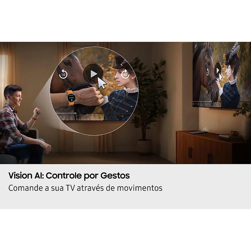 Smart tv samsung 65" 4k neo qled ultra qn65qn70fagxzd painel até 144hz gaming hub processador nq4 ai gen2 preta