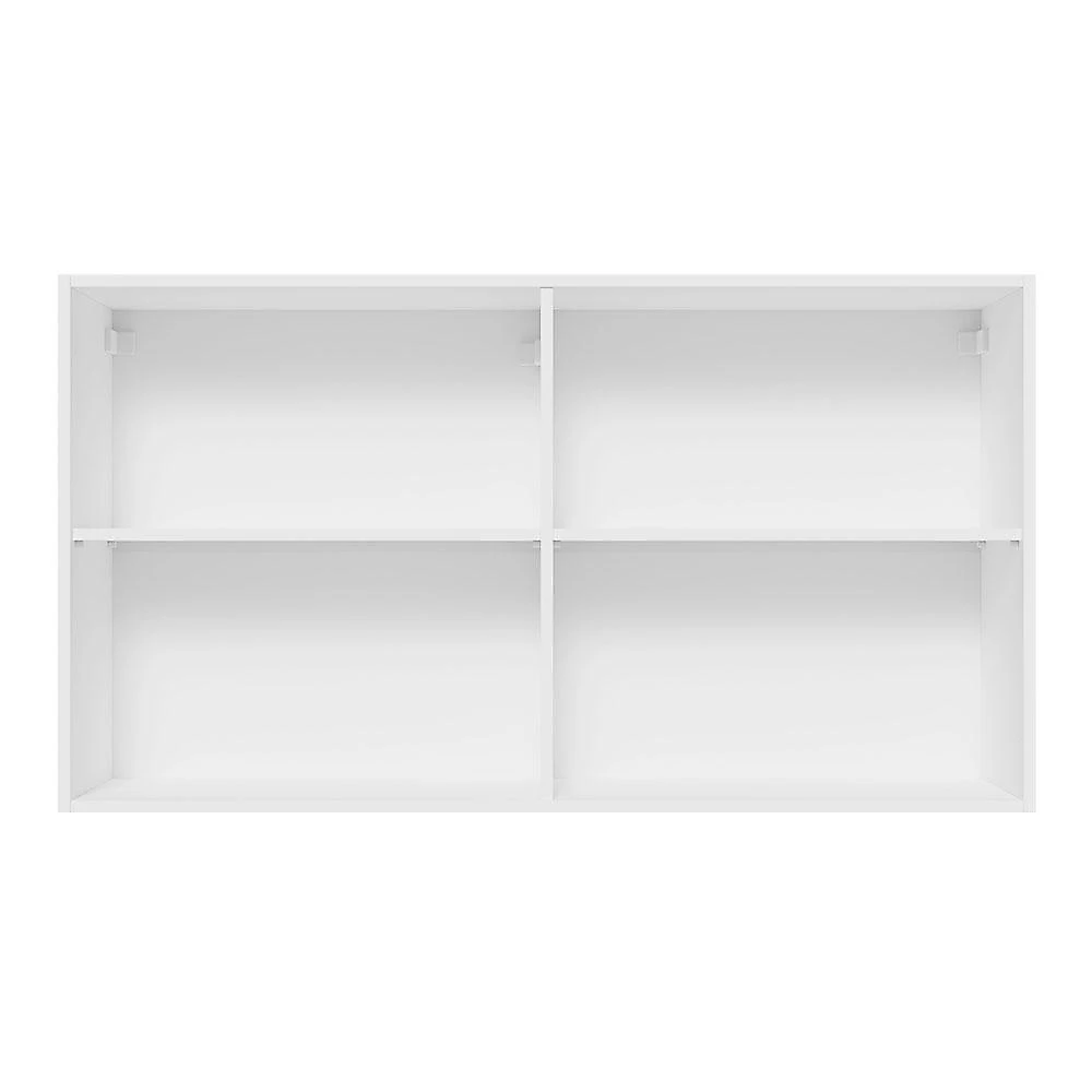 Armário de cozinha aéreo 120 cm 2 portas branco/rustic glamy madesa