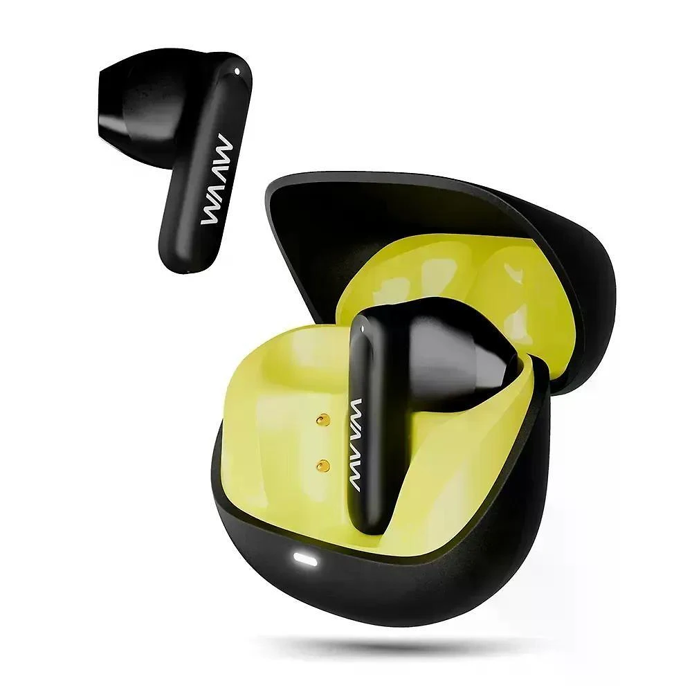 Fone de Ouvido WAAW MOB 210 com Até 22h de Autonomia e IPX4 e Bluetooth V5.3 Preto