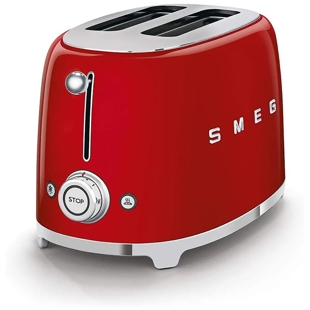 Conjunto Smeg Retro: Cafeteira de Filtro e Torradeira de 2 Fatias Vermelha