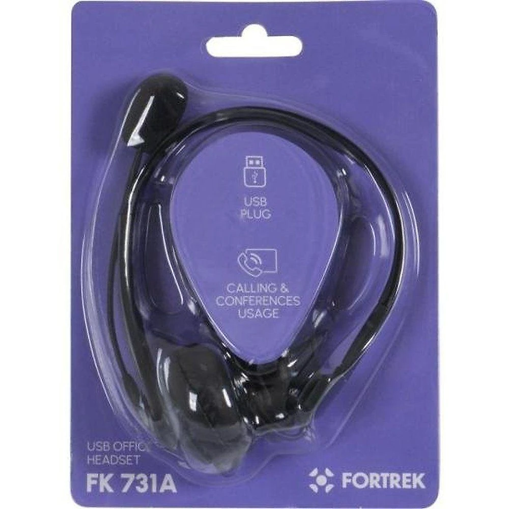 Headset Office Fortrek Fk731a Usb