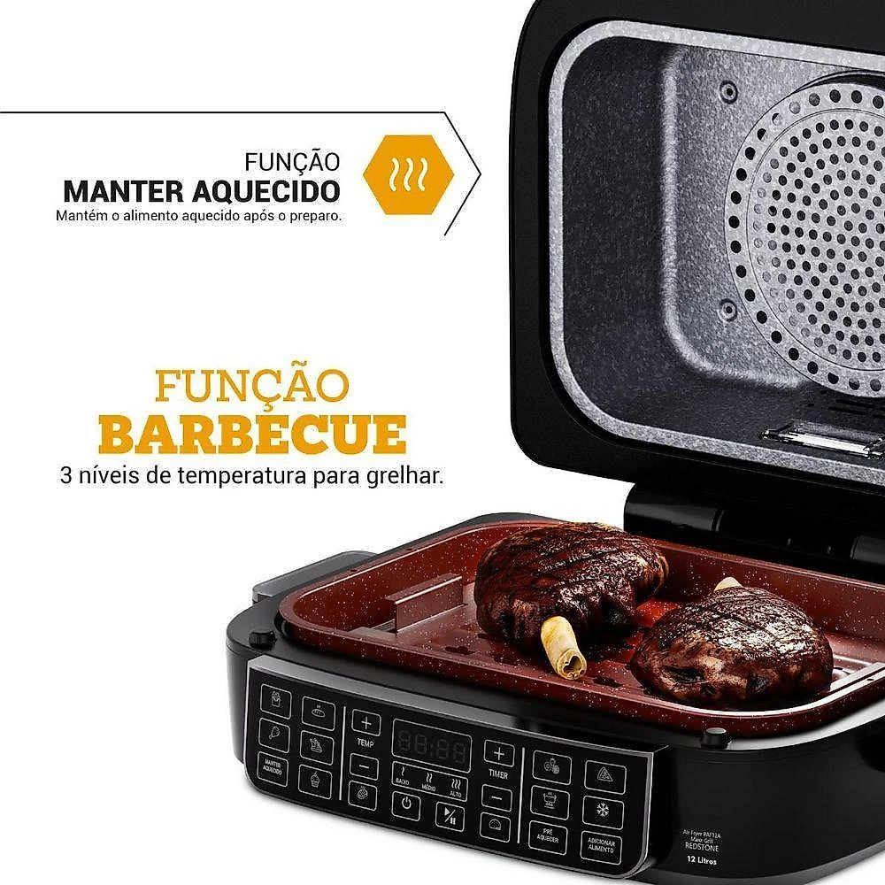 Air Fryer sem Óleo Philco PAF12A 12L 1800W Maxx Grill Redstone 110V
