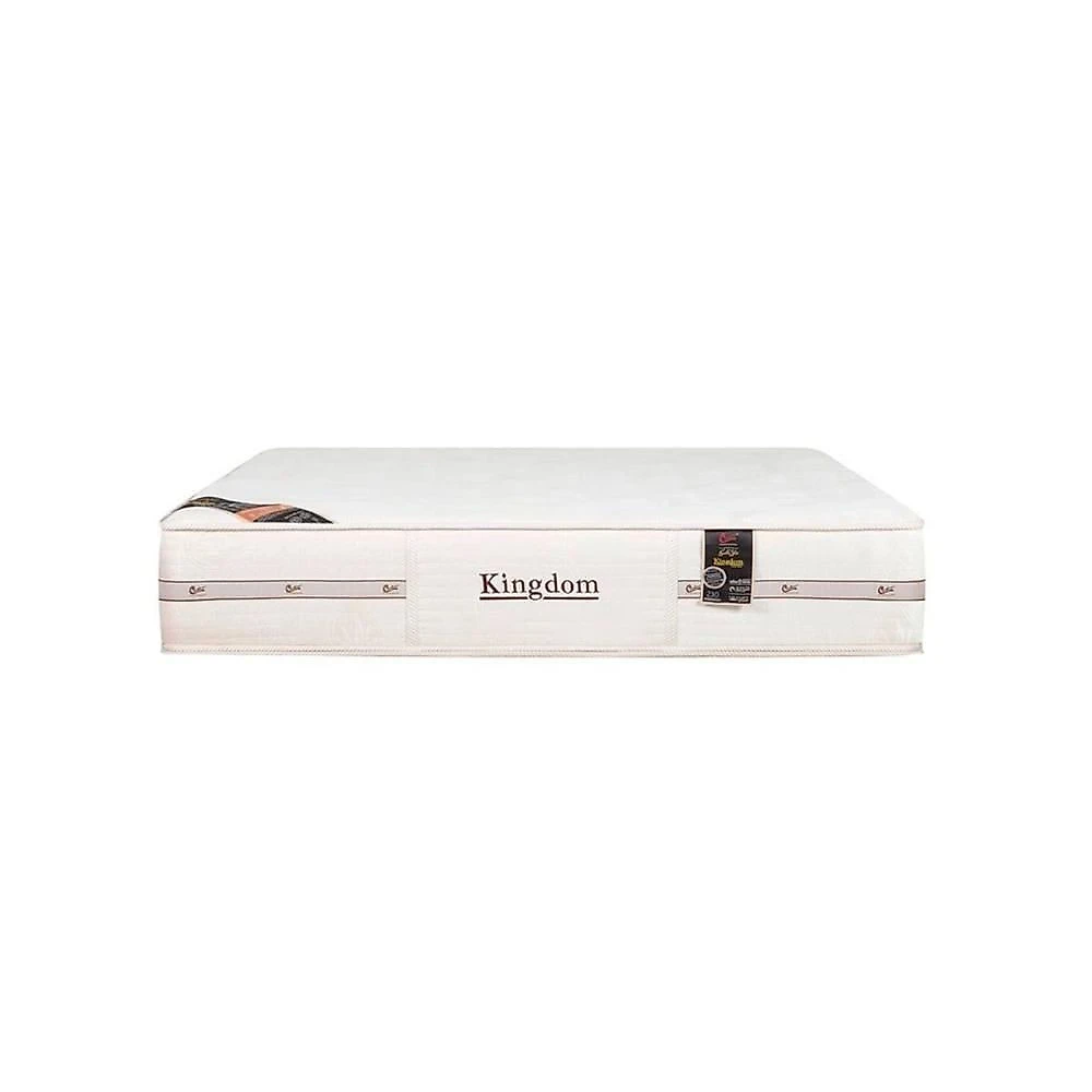 Cama Box com Colchão Queen Kingdom Euro Pillow Molas Ensacadas Branco