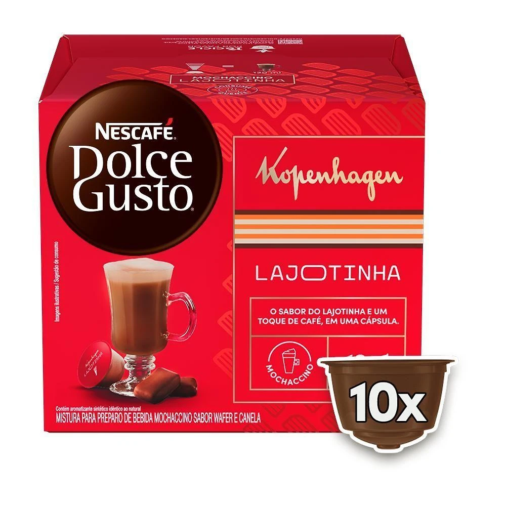 Cápsulas de Café Mochaccino Lajotinha Kopenhagen Nescafé Dolce Gusto 10 Unidades