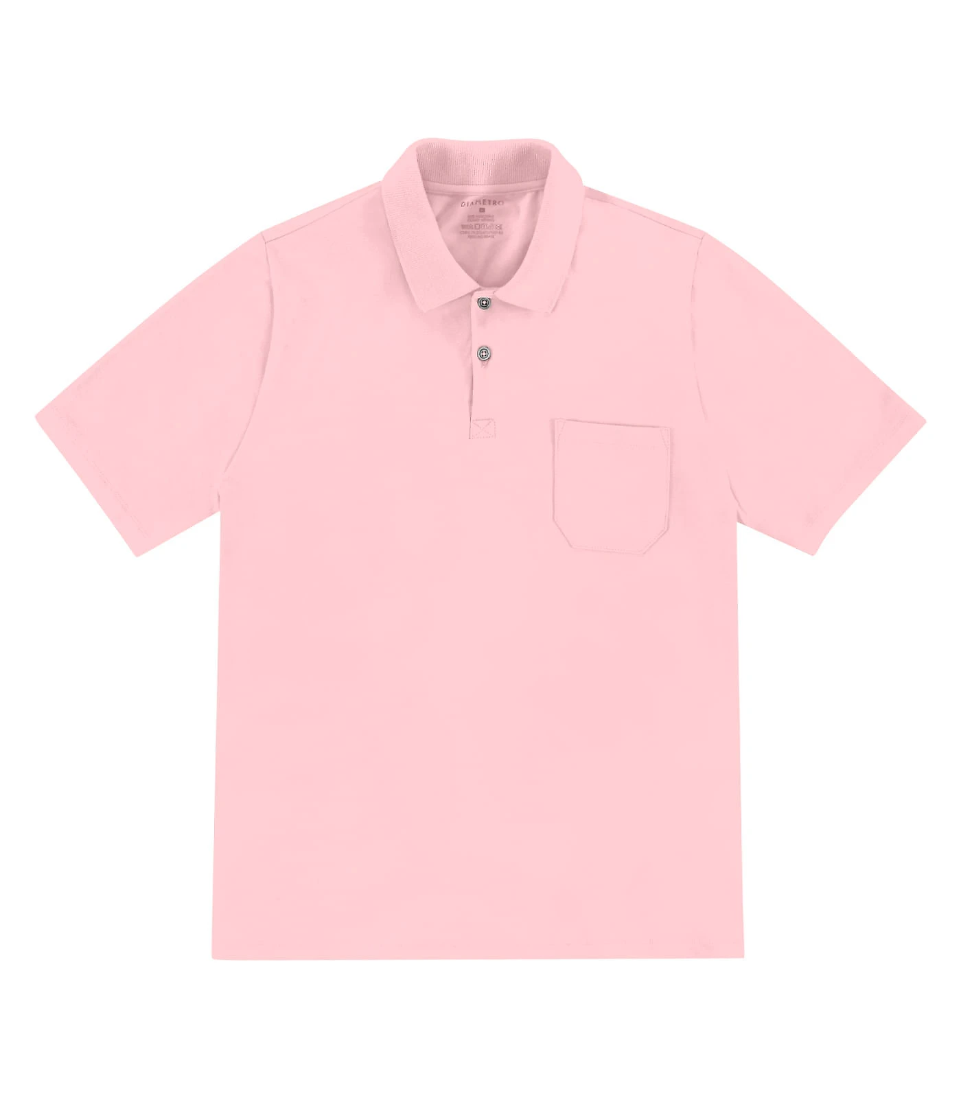 Polo Masculina Com Bolso Cotton Leve Diametro Rosa G