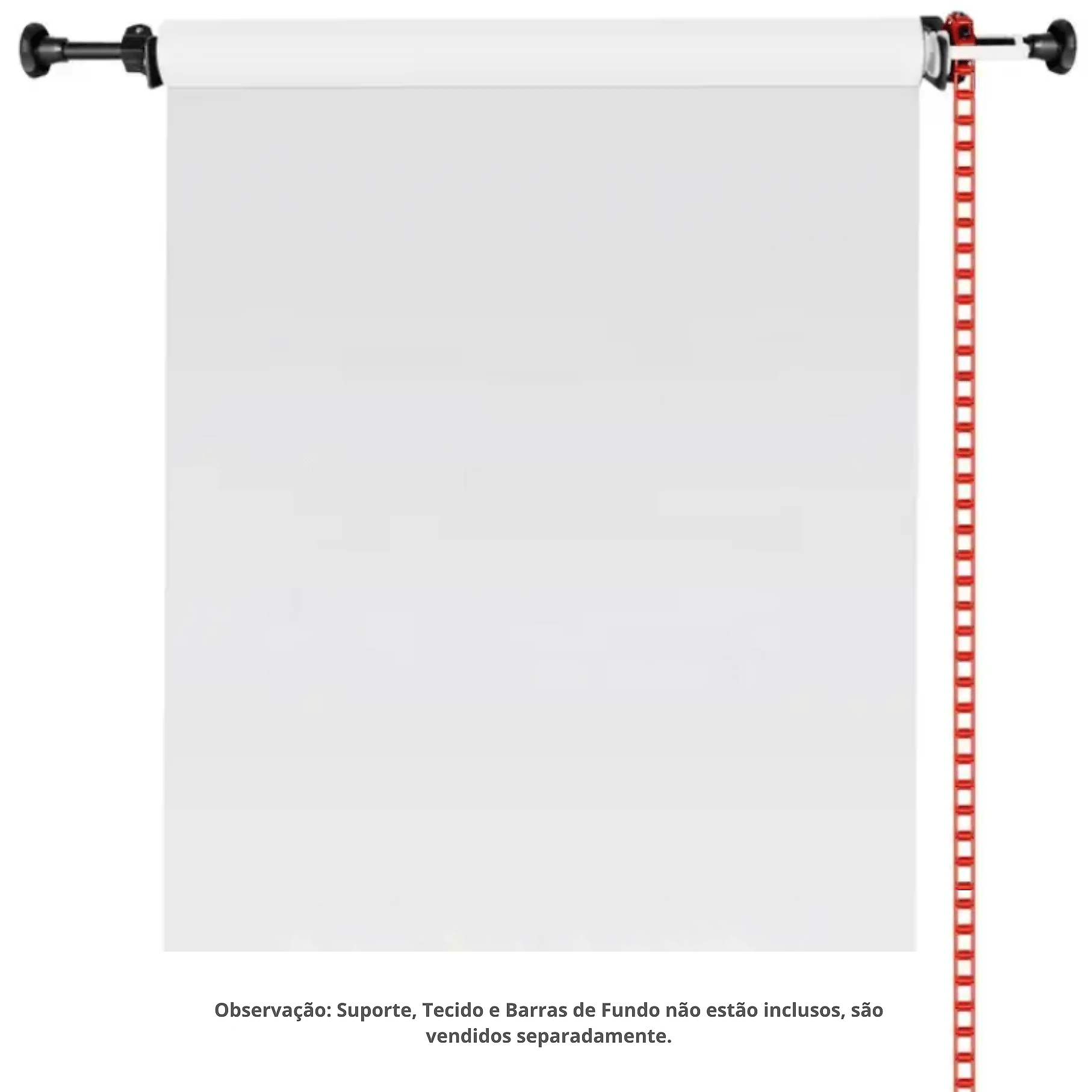 Kit Expan para Fundo Fotográfico 1 Rolo com Corrente e Contrapeso (Laranja)