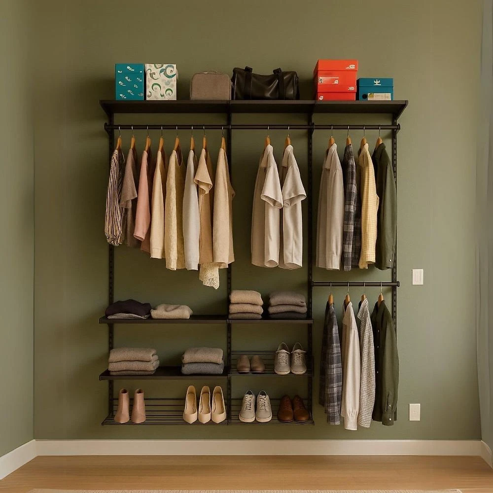 Closet Aberto Modulado Solteiro 205cm Legacy Preto