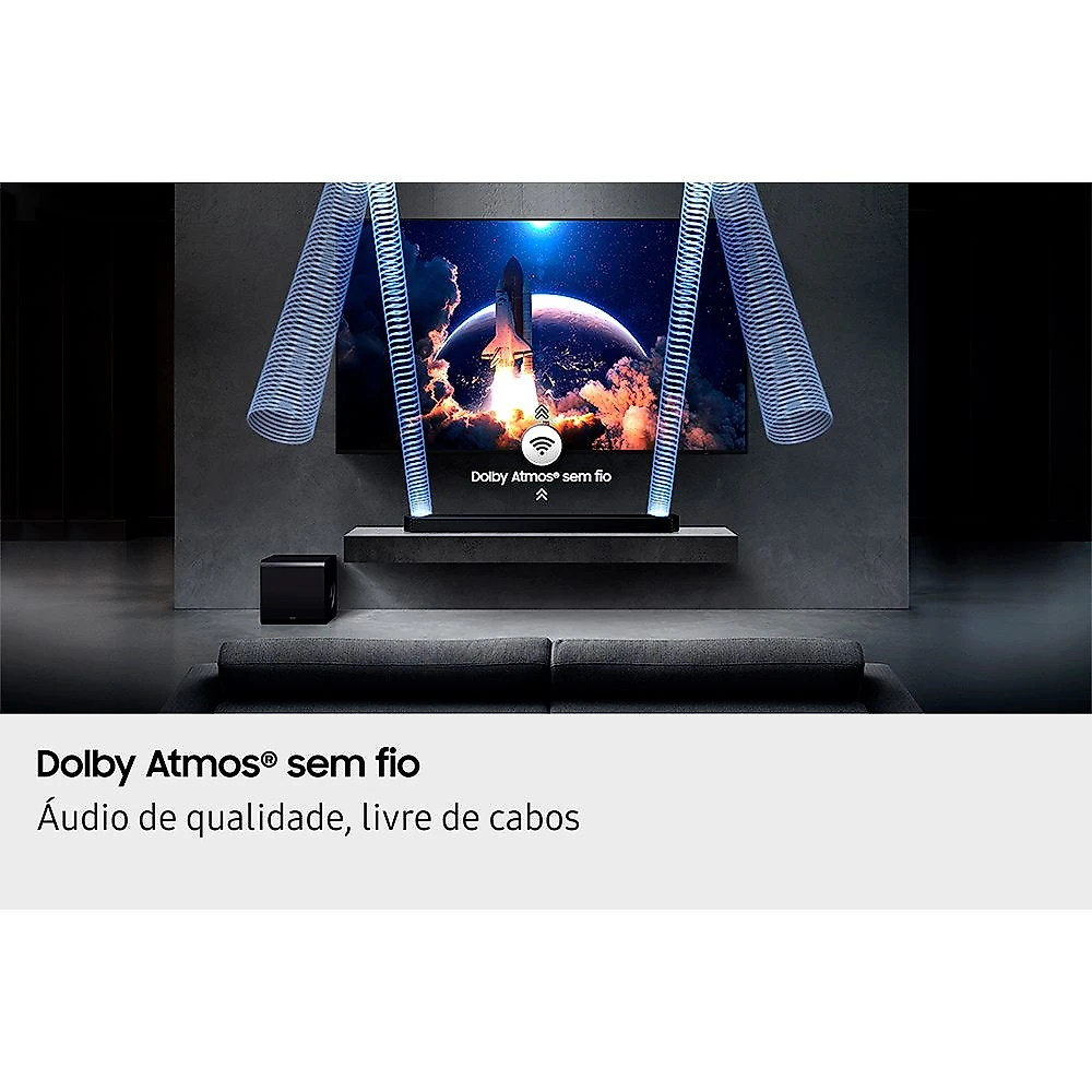 Smart TV Samsung 85" Polegadas Neo QLED 4K QN70H 2026 + Soundbar Samsung Série Q com 3.1.2 canais HW-Q600H Bivolt