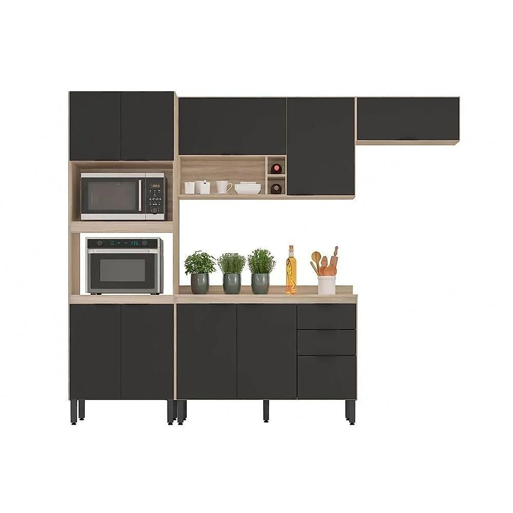 Cozinha Completa Firenze 4 Portas 2 Gavetas MDF-MDP 120CM Amendola Demóbile