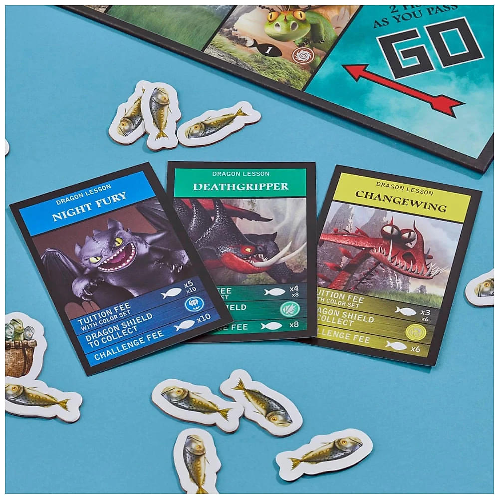 Monopoly Edição DreamWorks Como Treinar o Seu Dragão - Jogo de Tabuleiro, 8+ Anos, 2-4 Jogadores, 45 Min de Diversão.