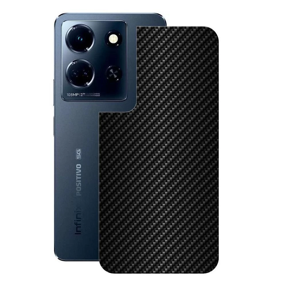 Película Para Infinix Note 30 5g - Traseira De Fibra De Carbono Preta - Gshield