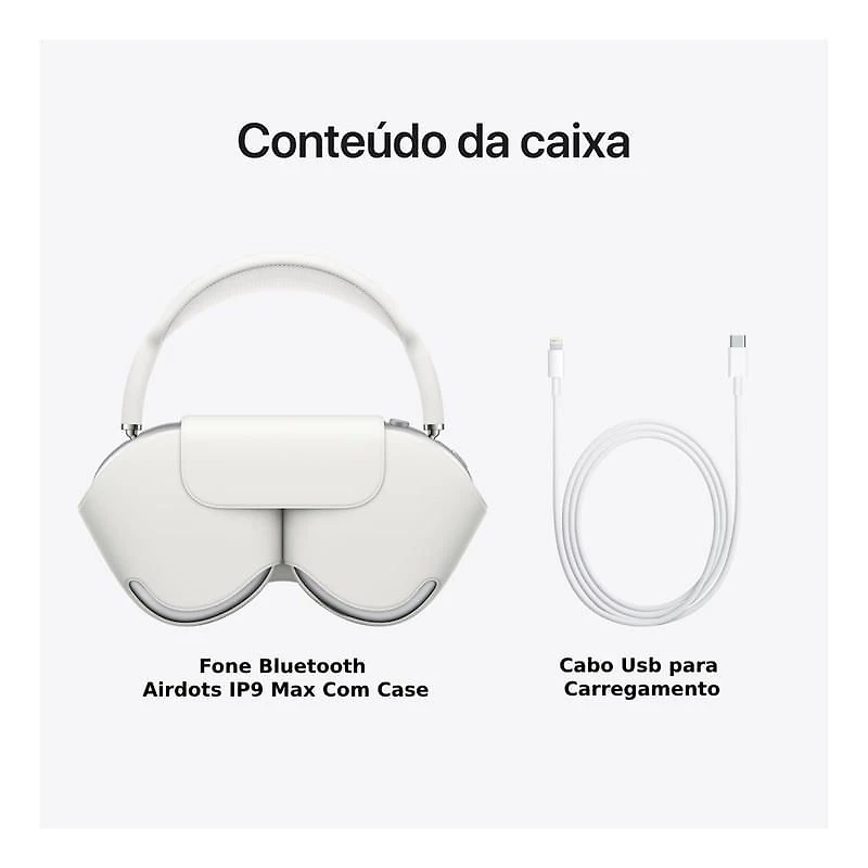 Miniatura Fone De Ouvido Airmax P9 Linha Premium Bluetooth - Prata