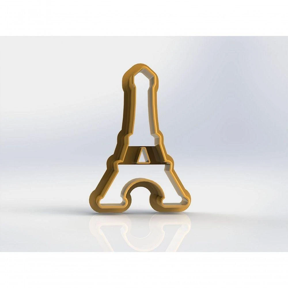 Cortador Torre Eiffel Plástico PLA 7CM para Pasta Americana Ninho HB Formas e Cortadores