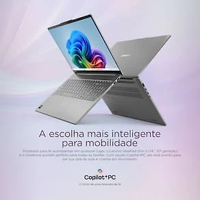 Notebook Lenovo 14” Ideapad Slim 5 83NJ0002BR Windows 11 Copilot+ PC AMD Ryzen AI 5 330 16GB RAM e 512GB SSD Luna Gray