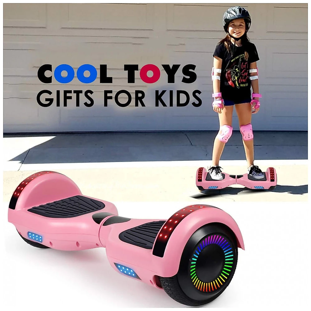 Hoverboard LIEAGLE 6,5" A005 Rosa com Rodas LED e Bluetooth para Crianças e Adultos