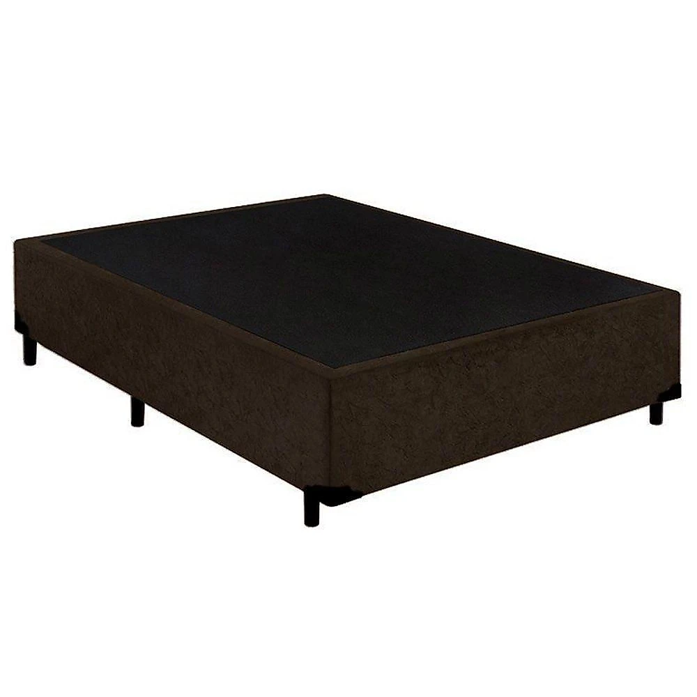 Cama Box Casal Suede + Colchão De Espuma D33 - Sereneprime - 138cm marrom