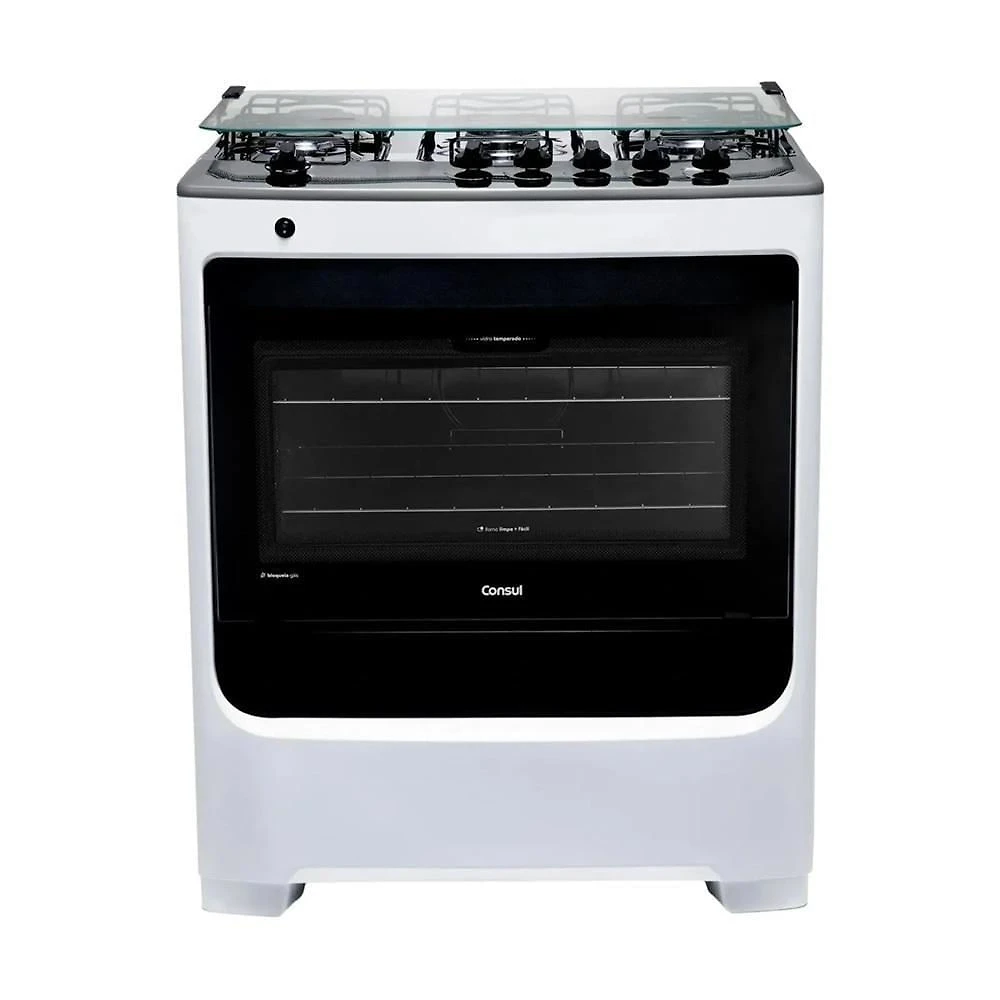 Fogão Consul 5 Bocas Com Acendimento Automático Branco CFS5NAB Bivolt