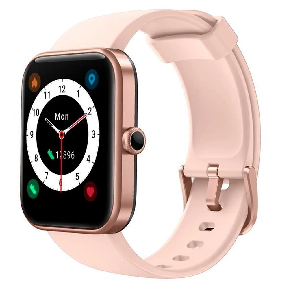 SmartWatch KaBuM! smart 700, Rosé, Pulseira Extra Vermelho, Compatível IoT Alexa - KBSAC021