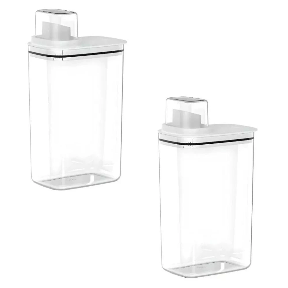 Kit 2 Dispensers Flow DFW200BCF 2,3L Sabão Amaciante BPA Free Branco Ou