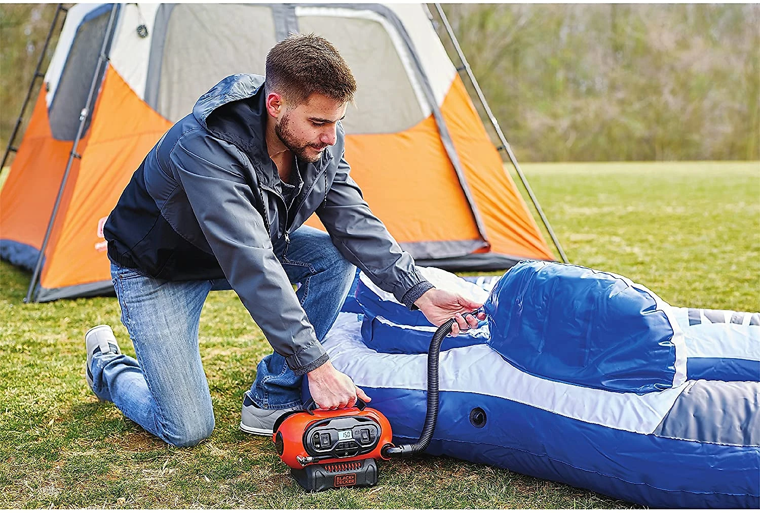 BLACK DECKER Mini Compressor de Ar Elétrico Automotivo portátil 12V110V 180 PSI BDINF20C