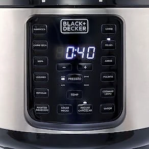 Panela de Pressão Elétrica Black+Decker PP900G Gourmand Gris 5L 900W Inox 110V