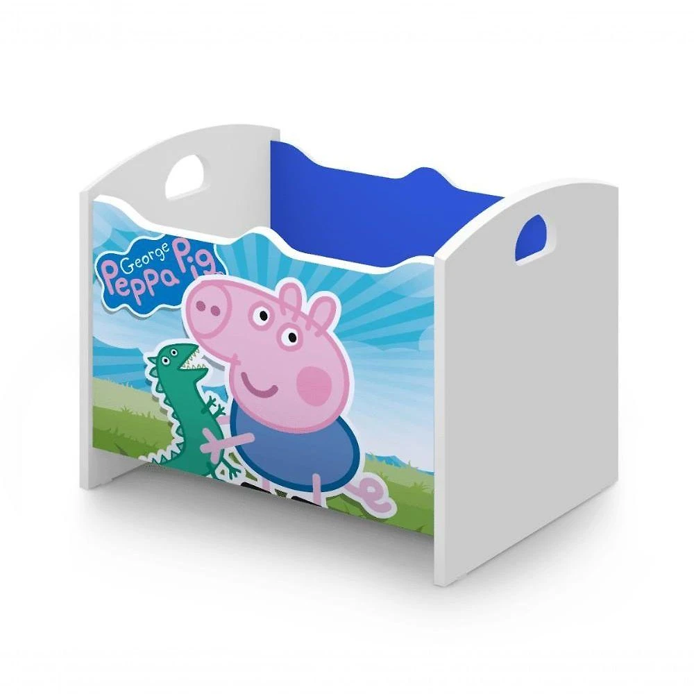 Caixa Baú Organizadora De Brinquedos Infantil Mdf Luna George Azul