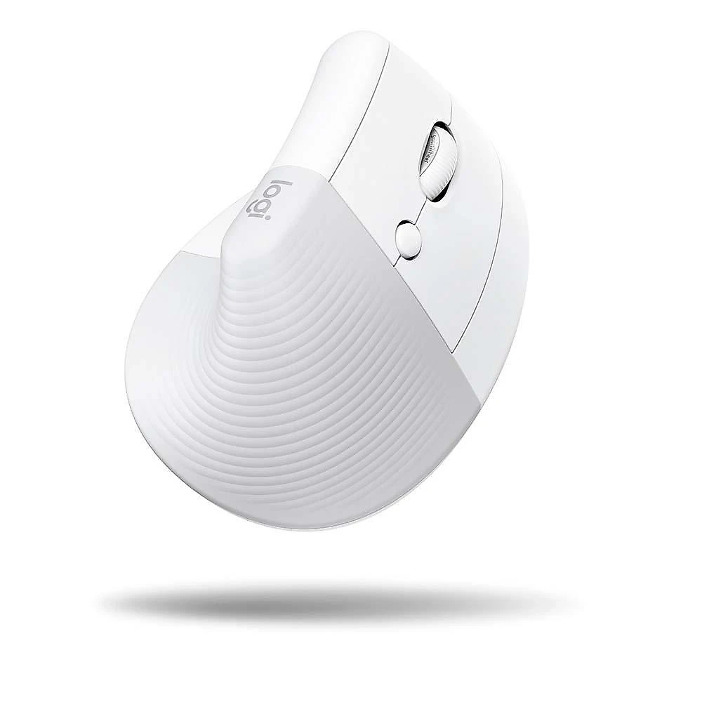 Mouse Sem Fio Logitech Lift, 4000 DPI, 6 Botões, Bluetooth, Ergonômico, USB, Branco - 910-006469