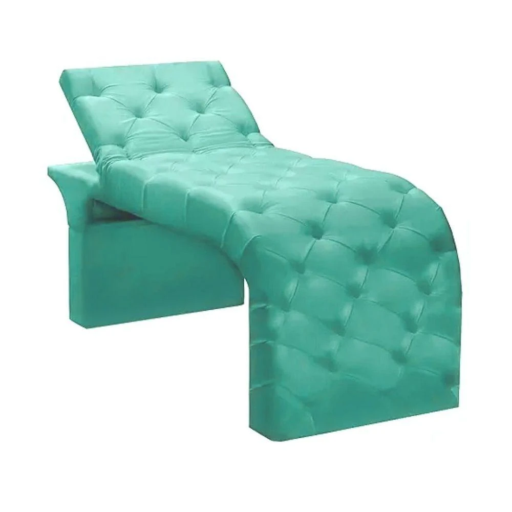 Maca Estofada Estética Cílios Regulável Spa Suede Ivete Cor:azul Tiffany