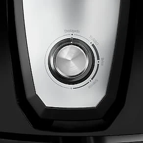 Ventilador de Mesa/Parede Wap Flow Turbo com 8 pás e 3 velocidades 180W - Preto e Cinza 110V