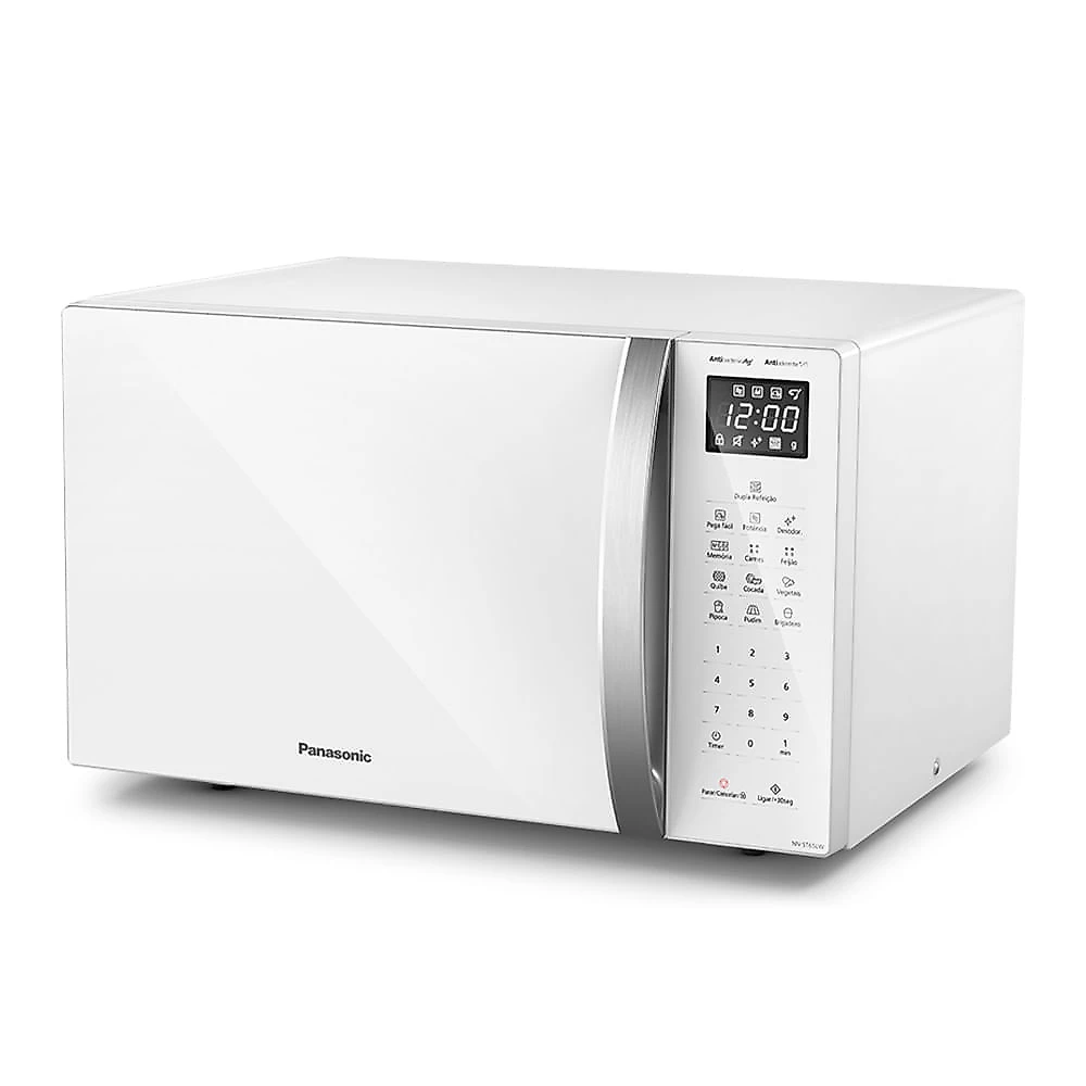 Miniatura Microondas Panasonic Dupla Refeição 34L Branco - ST65LWRU 110v
