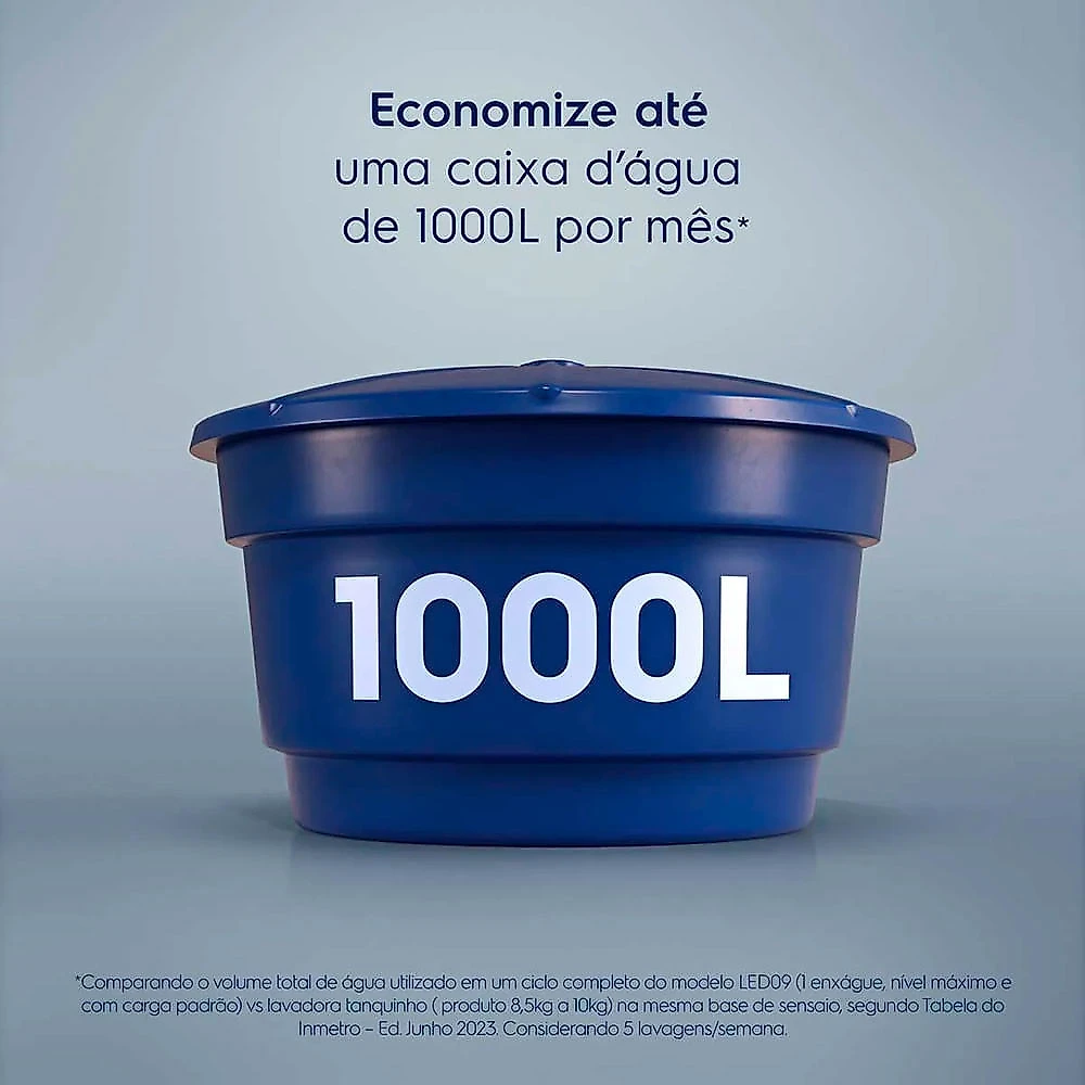 Máquina de Lavar Electrolux 9Kg Efficient Care LED09 Branco - 110V